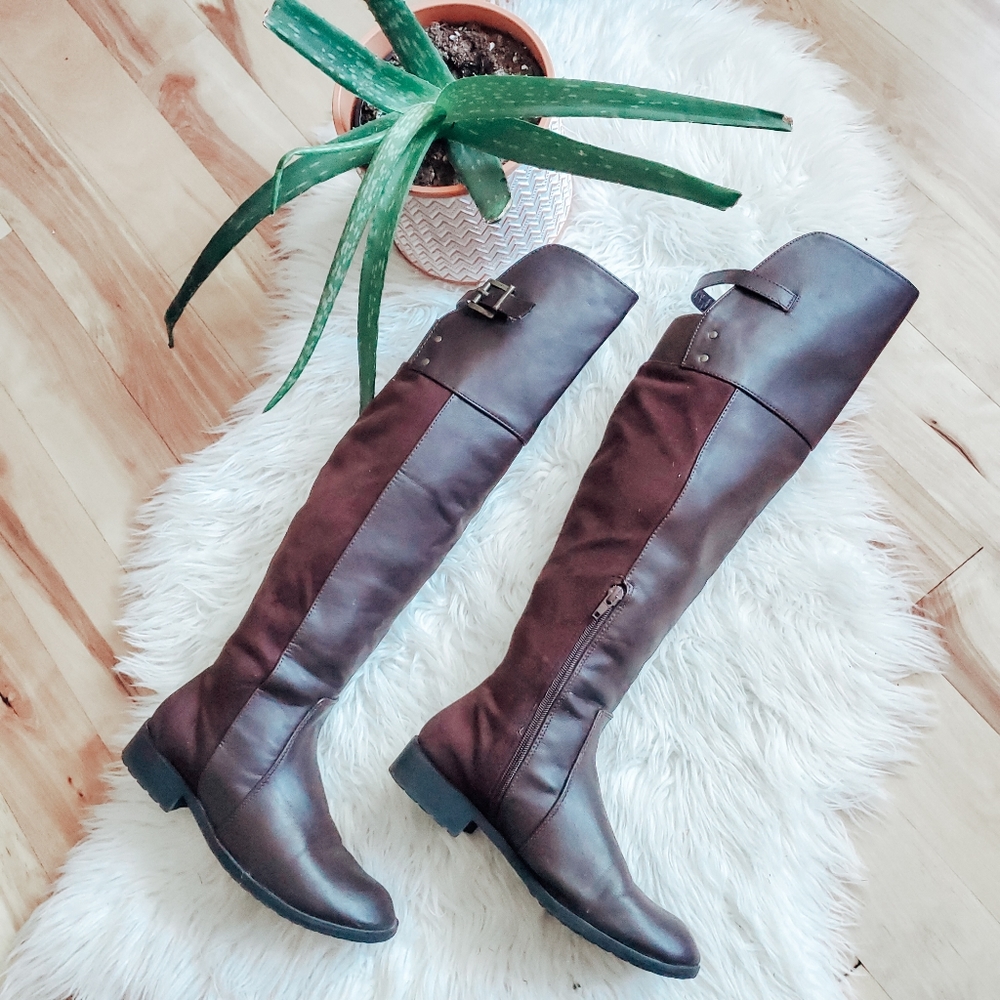 Streetwear Society Brown Knee-High Boots
